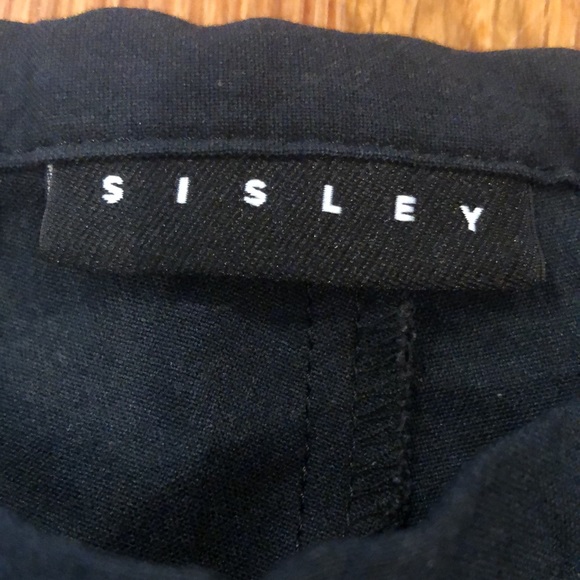 Ash black pants, casual work, zipper on the side with button. Wide leg no flare. - Picture 4 of 8